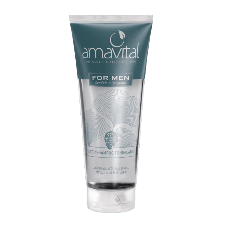 Amavital Man Doccia shampoo sandalo e patchouli
