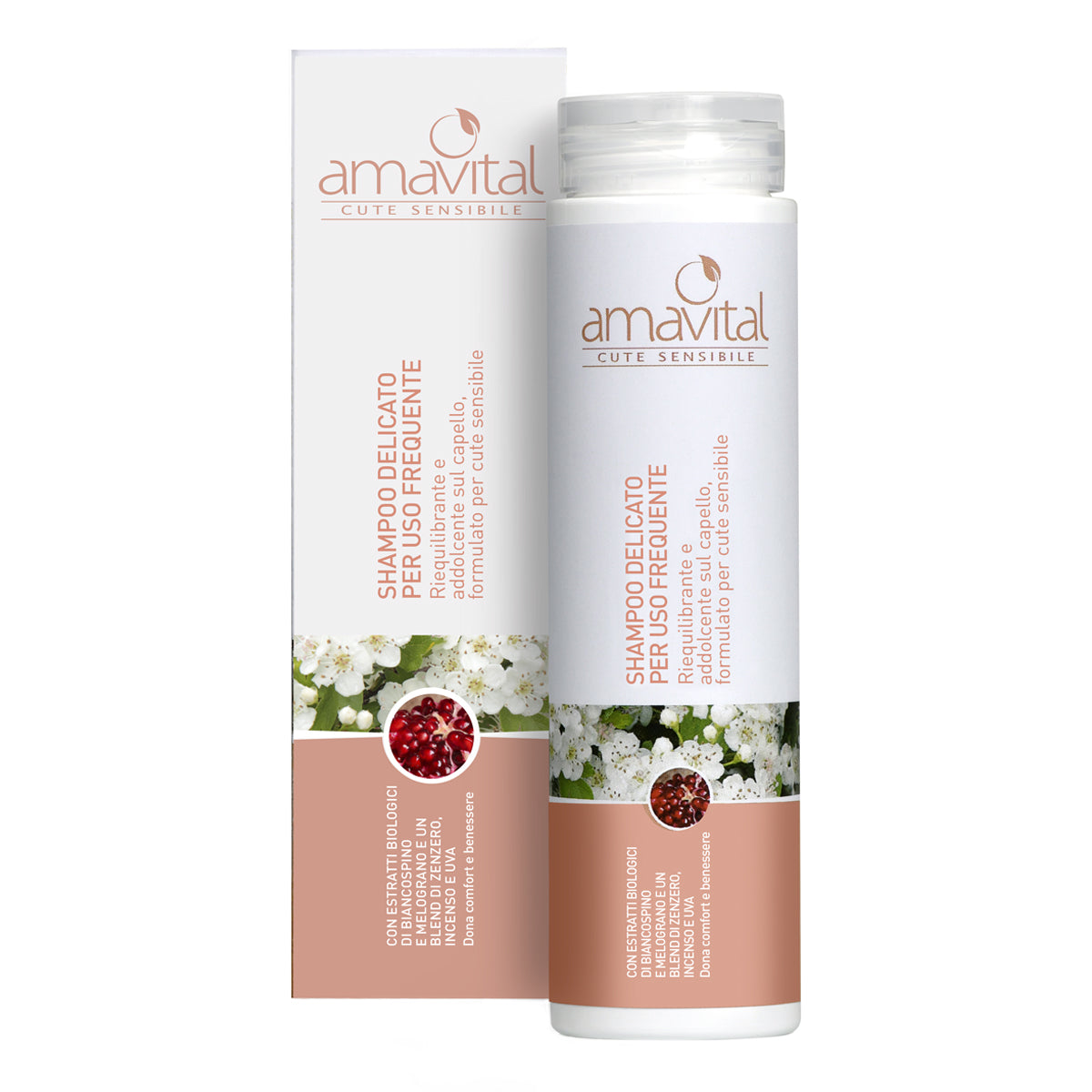 Amavital Cute Sensibile Shampoo Delicato per Uso Frequente